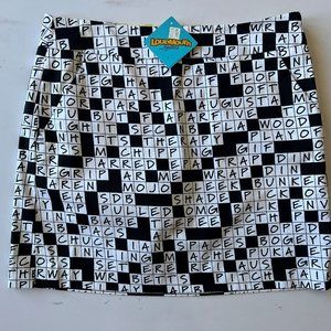 Loudmouth Ladies Golfword Puzzle Skort Size 4 NWT